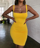 the BRIDGET - Corset Neon Strap Sexy Miniskirt Party Dress