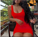 the BRIDGET - Corset Neon Strap Sexy Miniskirt Party Dress