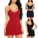 the NIGHTIE - Sexy Low Cut Sleepwear Dress Strappy Lace Lingerie Babydoll Night Dress Women Nighty Nightdress Elegant Nightgown Pajamas