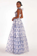 the DAMSEL - Spring/Summer New European and American Off Shoulder Women's Fashion Organza Fairy Long Dress Elegant Evening Dress
