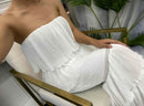 the SIMPLY CHIC - Women Fashion Bandeau Shirred Ruffle Hem Layered Dress