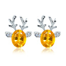 the RHINESTONE COLLECTION - Christmas Stud Earrings Trend New in Year Jewelry Gift Christmas Santa Claus Hat Reindeer Piercing Earrings