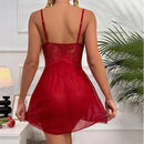 the COME TO BED - Hot Lace Lingerie V-Neck Strap Night Dress Sleepwear Sexy Women Underwear Sex Lingerie Sexy Nightgown Babydoll Wedding Sleepwear