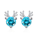 the RHINESTONE COLLECTION - Christmas Stud Earrings Trend New in Year Jewelry Gift Christmas Santa Claus Hat Reindeer Piercing Earrings