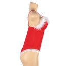 the SANTA TEDDY - Sexy Lingerie for Women Christmas Red Beauty Sexy Mesh Pajamas Fun Set Red Bodysuit Babydoll Underwear