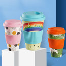 the COFFEE BEAN - 401-500ml Eco Friendly Bamboo Reusable Travel Cup