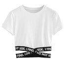 the FIND & SEEK - Lady Fashion Latter Cross Bandage Sexy Tops