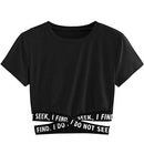 the FIND & SEEK - Lady Fashion Latter Cross Bandage Sexy Tops