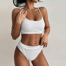 the STUNNER - High Waist Women Ribbed Swimsuit