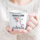the MOMACORN - Mom and Dad Print Coffee Mugs