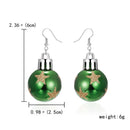 the ORNAMENTS - Christmas Sequins Round Ball Drop Earrings Shiny Snowflakes Stars Resin Earring Celebrate Festival New Year Jewelry