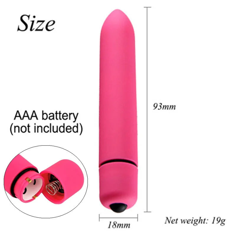 the BULLET - 10 Speeds Mini Bullet Vibrator Vaginal Massage Dildos Sex Toys for Women Adult Games AV Stick Erotic Product Clitoris Stimulator