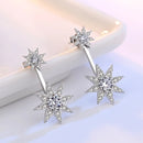 the NORTHSTAR - Silver Fashion Crystal Star Ladies Stud Earrings Jewelry Female Christmas Gift