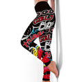 the BAD GIRL LEGGINGS - Spandex Sexy High Waist Elastic Leggings Women Quick Dry Print Fitness Leggings Sport Pants Sexy Breathable Pants