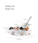 the CAT SET - Cute Creative Cat Drinkware Ceramics Coffee Mug Set Handgrip Mugs with Tray, Novelty Coffee Teacups Milk Cup