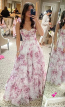 the DAMSEL - Spring/Summer New European and American Off Shoulder Women's Fashion Organza Fairy Long Dress Elegant Evening Dress