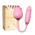 the ENCHANTED ROSE - Vibrator for Women Dildo Sex Toys Rose Sucking Thrusting Vibrating Clit Sucker Nipple Clitoris Stimulation Female for Adults 18+