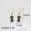 the DIVINE KITTY - Cats Back Shadow Pendant Earring for Women Jewelry Christmas Friend Gift