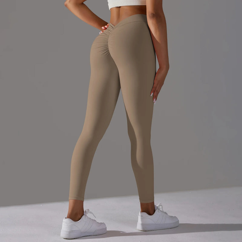 the SCRUNCH BUTT LEGGINGS - V Butt Sexy Yoga Pants Fitness Workout Gym Running Leggings High Waist Active Wear Tight Pants