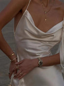 the BELLA - Sexy Mermaid Party Sling Backless Slim Hip Ruffle Hem Evening Dress