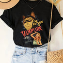 the VAMPURR - The Return of Vanpurr Cat Print Women Crew Neck T-Shirt Short Sleeve Casual Top for Spring/Summer