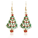 the YULETIDE COLLECTION - Christmas Earrings Crystal Snowman Jewelry Christmas Tree Stud Earring Creative Party Accessories Gifts