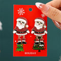 the NOEL COLLECTION - Plush Christmas Tree Earrings Cute Rhinestone Santa Claus Bells Drop Earring Xmas New Year Holiday Jewelry