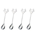 the SPOONFUL - 4pcs Christmas Elk Head Shape Stainless Coffee Spoon New Year Christmas Decoration Table Decor for Home Navidad Gifts