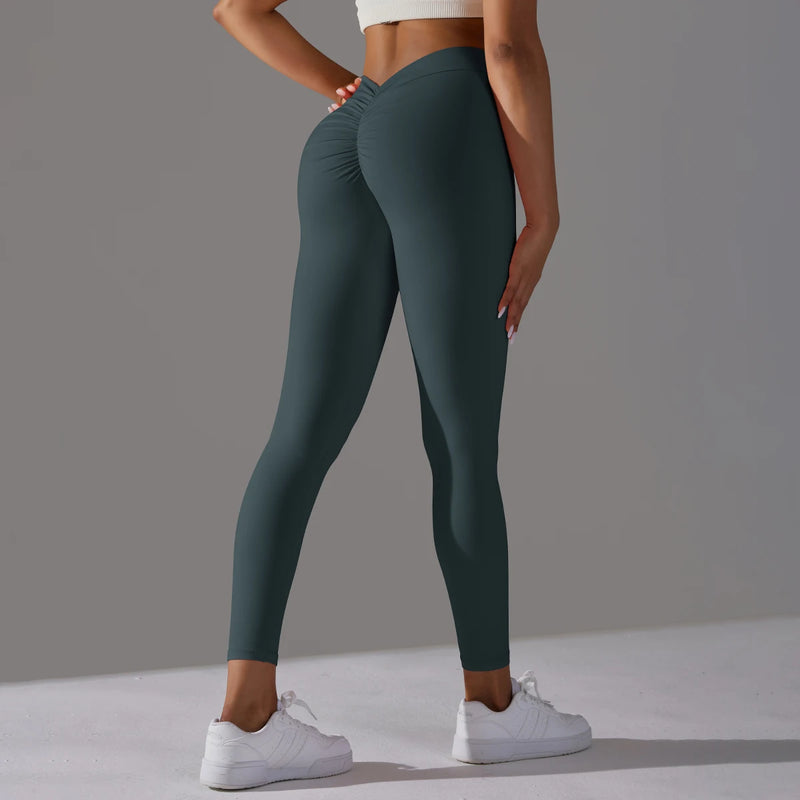 the SCRUNCH BUTT LEGGINGS - V Butt Sexy Yoga Pants Fitness Workout Gym Running Leggings High Waist Active Wear Tight Pants