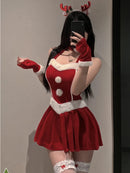 the SANTA CHRISTMAS BUNNY - Plus Size Red New Year's Christmas Dress Roleplay Lingerie Xmas Party Night Clubwear Cos Bunny Girl Stage Performance Outfits