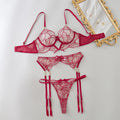 the CUPID - Lingerie Ultra Sexy Female Underwear G-String Attractive Chest Suspenders Transparent Lace Sexy Adult Fancy Bra Set