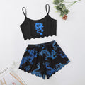 the SWEET DREAMS - Chinese Dragon Element Pajamas Set for Women Spaghetti Strap & Shorts Sleepwear