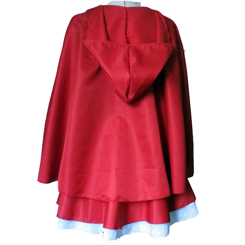 the LITTLE RED - Halloween Costumes for Women Cosplay Little Red Riding Hooded Dress