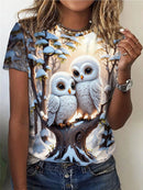 the PRETTY KITTY - Cartoon Animal Cat 3D Print Casual Short Sleeve O-Neck T-Shirts for Women