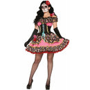 the SUGAR SKULL - Carnival Party Halloween Mexico Day of the Dead Sexy Sugar Skull Flower Fairy Ghost Bride Costume Cosplay Fancy Dress