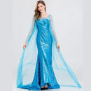 the FROZEN ELSA - Disney Frozen 2 Princess Dress Halloween Birthday Party Ball Cosplay Elsa Queen Sequined Dress