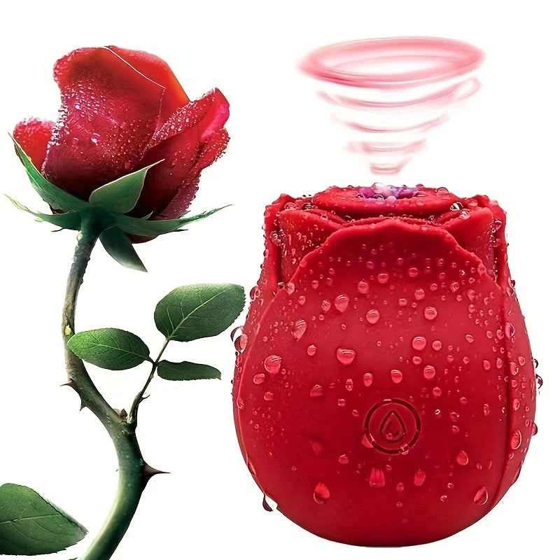 the ROSEBUD - Rose Shape Vagina Sucking Vibrator Intimate Good Nipple Sucker Oral Licking Clitoris Stimulation Powerful Sex Toys for Women