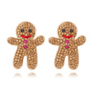 the MERRIMENT COLLECTION - Sweet Christmas Gingerbread Man Earrings New Year Gifts