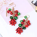 the JINGLE BELLS - Christmas Necklace X-Mas Jingle Bell Necklaces Present Bow Pendant Necklace Earrings Bracelet Gifts