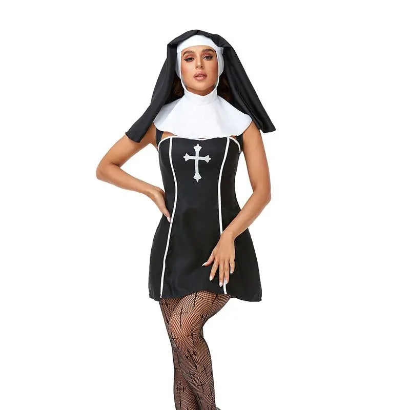 the NAUGHTY NUN - Adult Nun Costume Women Nun Sister Dress