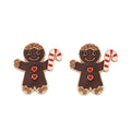 the MERRIMENT COLLECTION - Sweet Christmas Gingerbread Man Earrings New Year Gifts