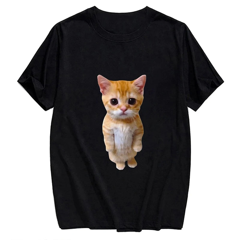 the POCKET CAT - Cat Middle Finger Casual Pocket Cotton T-Shirts