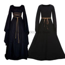 the MEDIEVAL WITCH - Witch Dress Cosplay Vampire Bride Halloween Carnival Party Performance Middle Ages Costumes