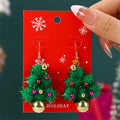 the NOEL COLLECTION - Plush Christmas Tree Earrings Cute Rhinestone Santa Claus Bells Drop Earring Xmas New Year Holiday Jewelry