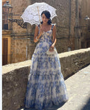 the DAMSEL - Spring/Summer New European and American Off Shoulder Women's Fashion Organza Fairy Long Dress Elegant Evening Dress
