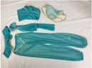 the GENIE IN A BOTTLE - Sexy Goddess Belly Dancer Dress Adult Arabic Dance Costume Jasmine Genie Aladdin Princess Halloween Fancy Women Dress Sets