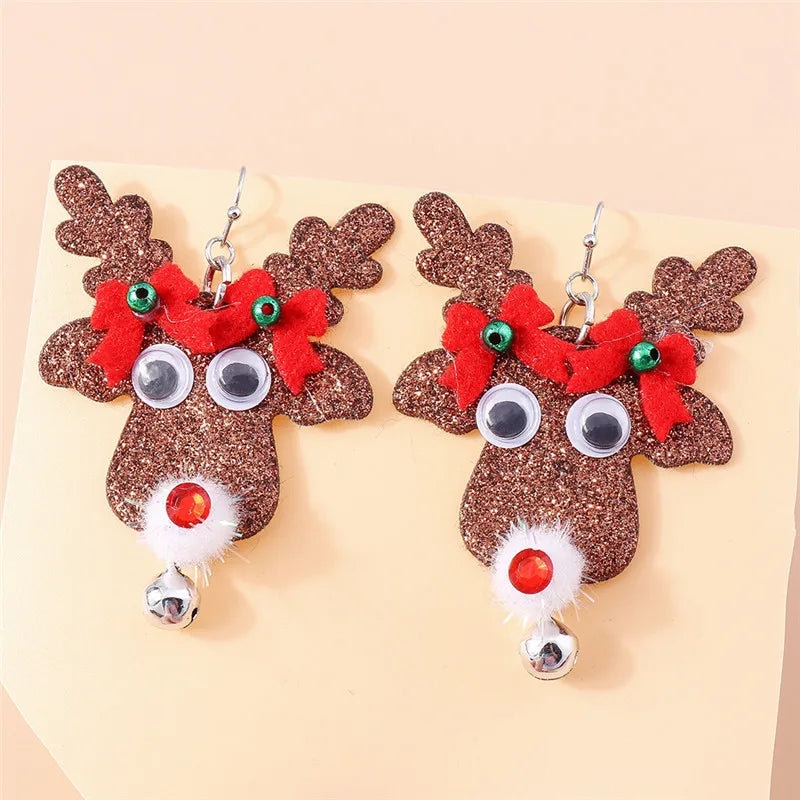 the HAPPY HOLIDAYS COLLECTION - Merry Christmas Earrings Fashion Christmas Tree Deer Santa Drop Earrings New Year Jewelry Gifts