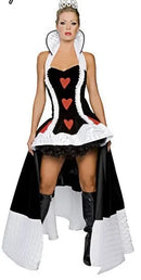 the QUEEN OF HEARTS - Sexy Queen of Hearts Costume Women Adult Fantasy Party Cosplay Fancy Sexy Costume Halloween Carnival Dress Up