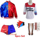 the BADASS HARLEY QUINN - Harley Cosplay Suicide Squad Costume Halloween Adult Jacket Pants Party Clothes