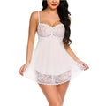 the PRESENT - Sexy Crotchless Lingerie Women Sleepwear Pajamas Lace Baby Doll Dress Sex Costumes Exotic Apparel Female Underwear Nightgown